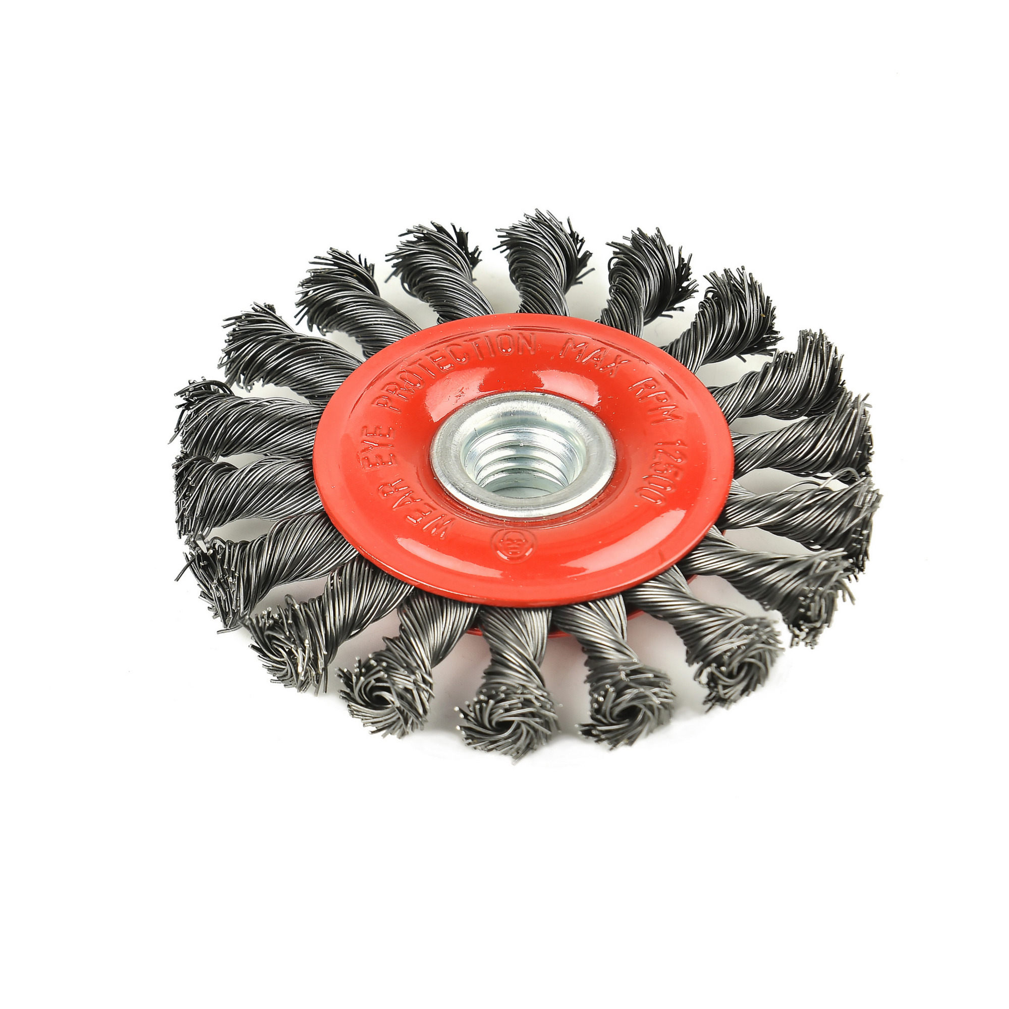 EISEN Twist-Knotted Wire Wheel Brush for Grinders, 4 Inch, 5/8"-11 UNC Thread, 60-Piece Pack, Model AA019P60